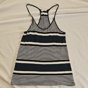 STEM Women's S Navy and White Striped Tank Top